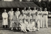 Photograph of the staff cricket team of Lombard Banking Ltd, 1962
