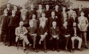Photograph of the staff of Derby Irongate branch, 1908