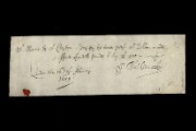 Cheque, 1659/60