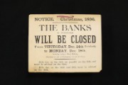 Bank holiday notice, 1896