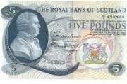 David Dale depicted on a £5 banknote, 1966