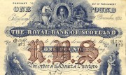 Detail of a Royal Bank of Scotland £1 note, 1914
