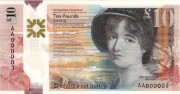 Front of the Royal Bank of Scotland £10 note, showing Mary Somerville