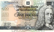 Detail of the Royal College of Surgeons commemorative £5 note