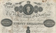Detail of a Royal Bank of Scotland £1 note, 1827