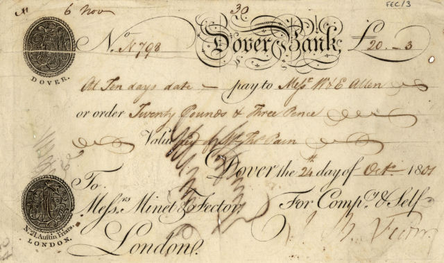 Draft of Minet & Fector, 1801 © RBS 2018 Draft of Minet & Fector, 1801 © RBS 2018