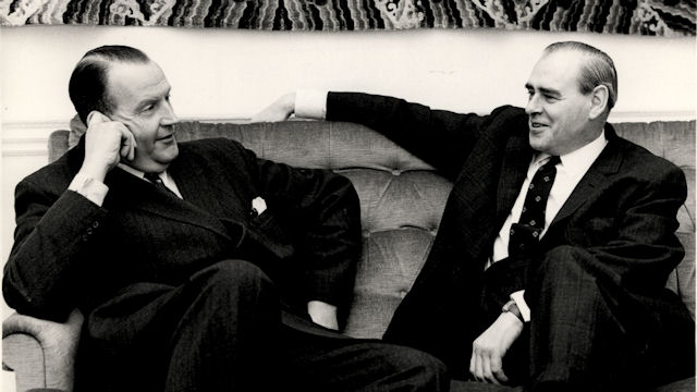 William B Davidson (right) with Alex Dibbs, c.1972 © RBS 2018