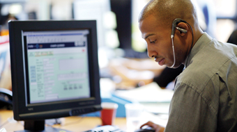 Contact us Customer support staff in contact centre