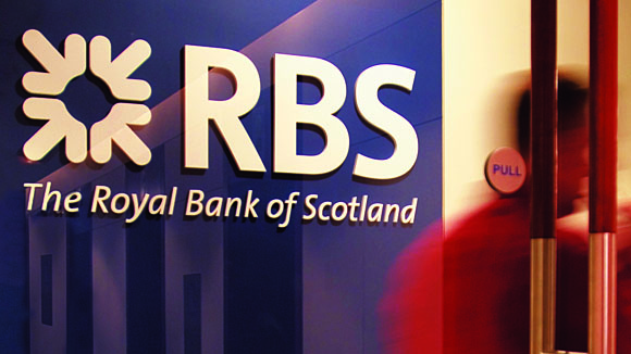 RBS logo sign in branch