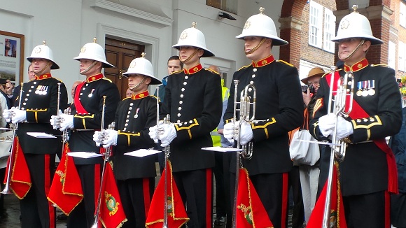 Soldiers at armed forces day parade