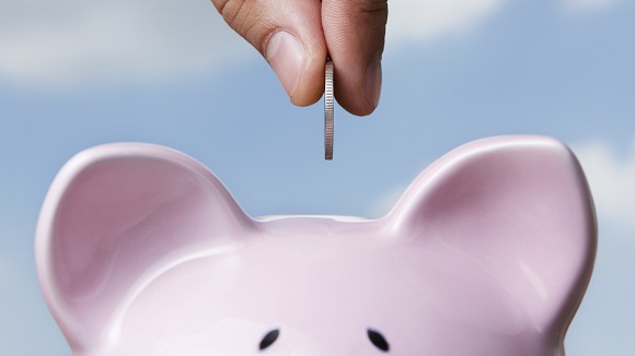 Savings in piggy bank