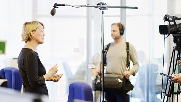 Alison Rose speaking to camera