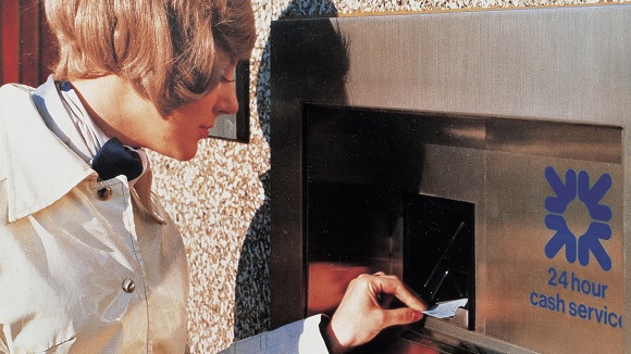 woman at atm