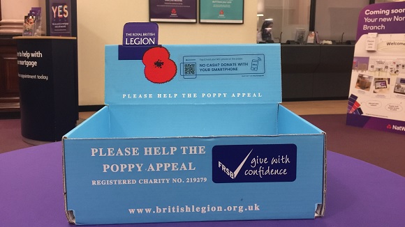 Poppy Appeal donations box