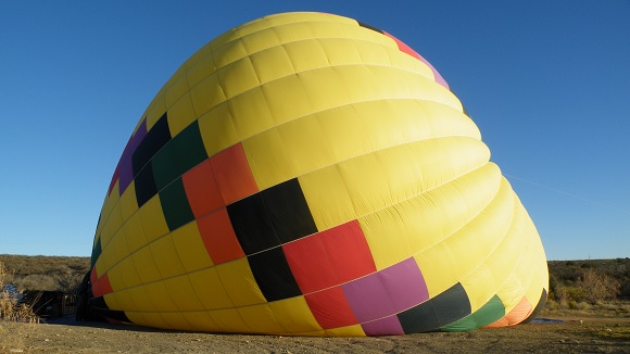 Inflating hot air balloon Inflating hot air balloon