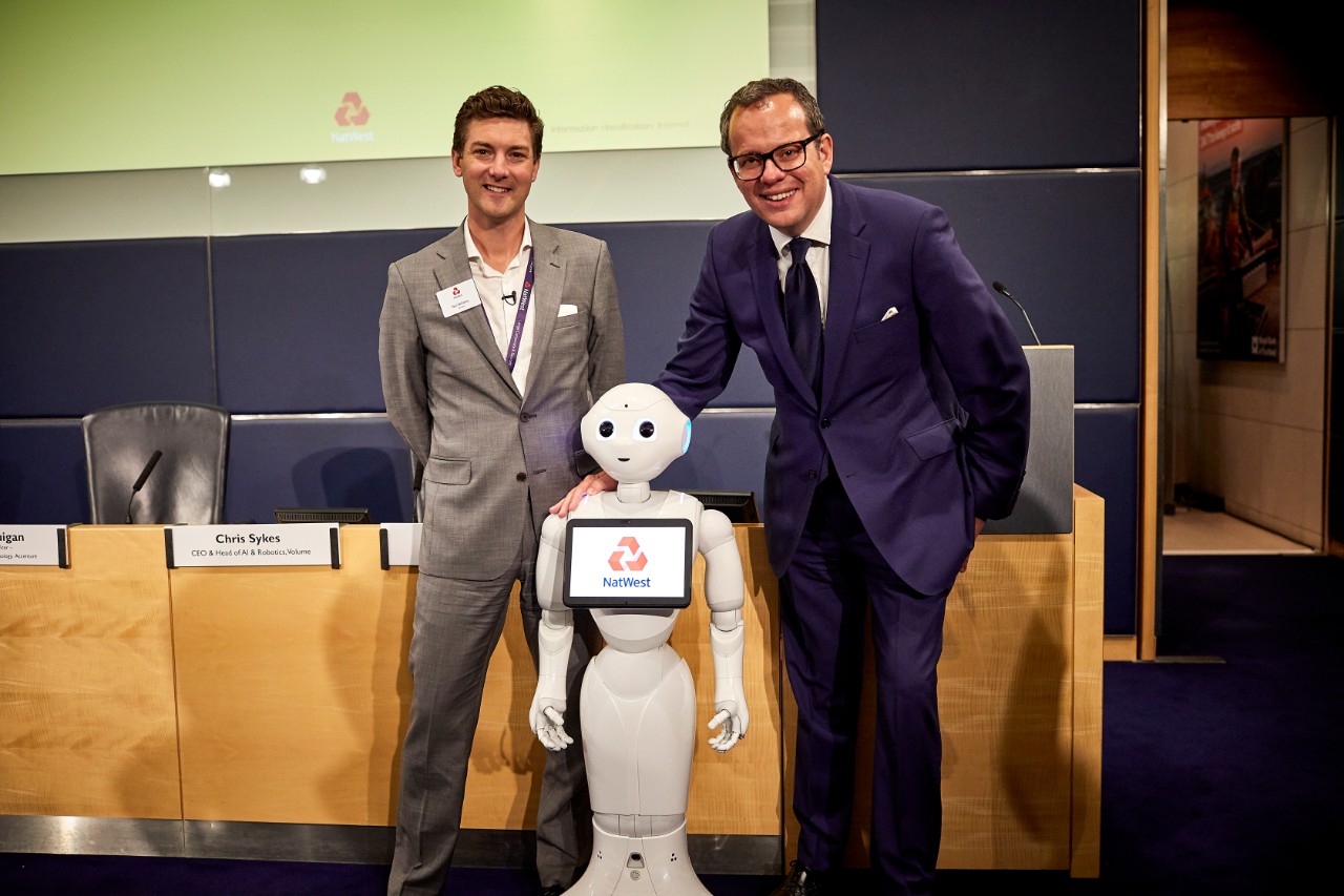 A special guest, Pepper the Robot, joined in the panel debates and spoke to attendees at NatWest's Technology Conference.