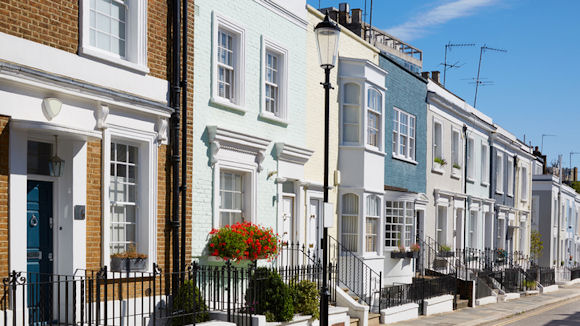 Row of prime properties in London