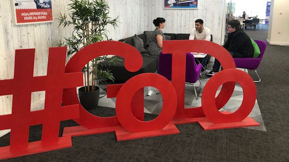 A 'go do' sign at the NatWest Cardiff eSpark hub