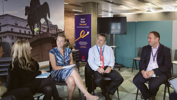 NatWest CEO of Personal & Business Banking Les Matheson met some of the entrepreneurs at the London Entrepreneur Accelerator Hub