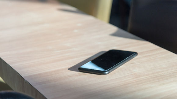phone on table